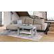 Sofabord BRAWO 110x60-120x60-72 cm - betong - hvit matt - hev/senk