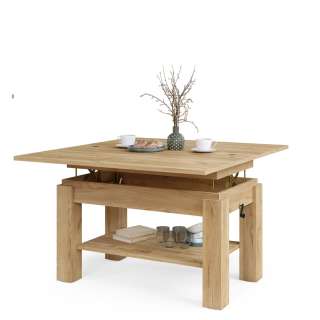 Sofabord BRAWO 110x60-120x60-72 cm - eik craft gold - hev/senk