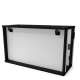 Sofabord LUSSO 112x60x 45-71 cm - hvit matt - svart matt - hylle - oppbevaringsplass