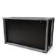 Sofabord LUSSO 112x60x 45-71 cm - betong - svart matt - hylle - oppbevaringsplass