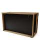 Sofabord LUSSO 112x60x 45-71 cm - svart matt - eik artisan - hylle - oppbevaringsplass
