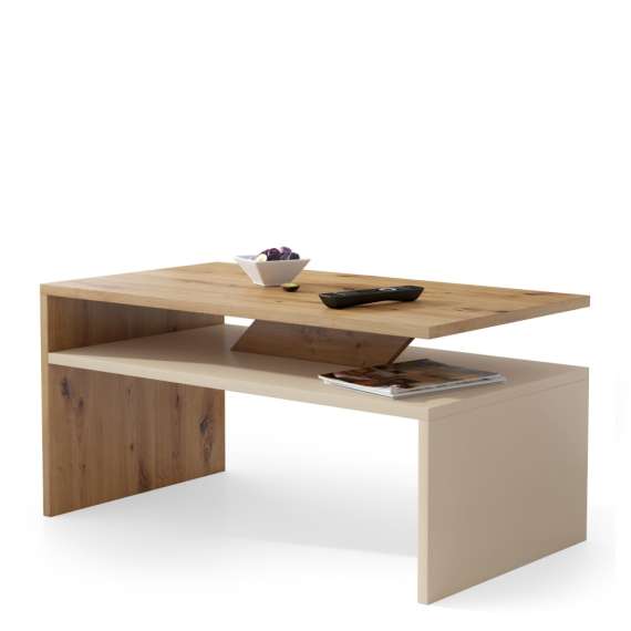 Sofabord PRIMA - 90x50 cm - eik artisan - beige matt