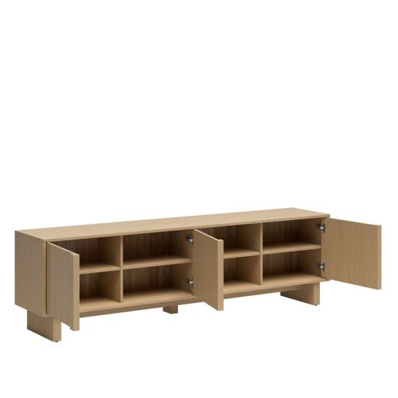Tv-benk MODO 204x58 cm - eik arles - 3 dører - japandi