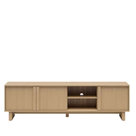 Tv-benk MODO 204x58 cm - eik arles - 3 dører - japandi