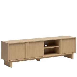 Tv-benk MODO 204x58 cm - eik arles - 3 dører - japandi