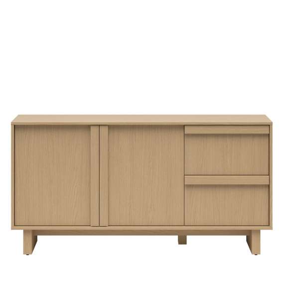 Skjenk MODO 154x79 cm - eik arles - 2 dører - 2 skuffer - japandi