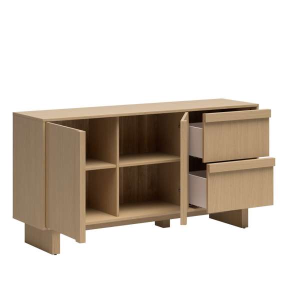 Skjenk MODO 154x79 cm - eik arles - 2 dører - 2 skuffer - japandi