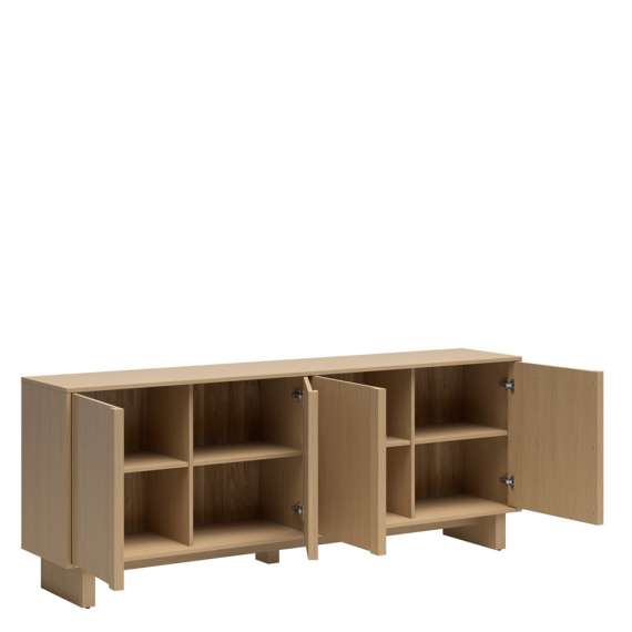 Skjenk MODO 204x79 cm - eik arles - 4 dører - japandi
