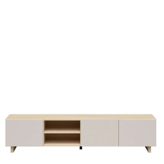 Tv-benk CALM 180x41 cm - eik lindberg - cashmere - 3 dører - japandi