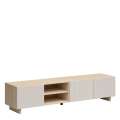 Tv-benk CALM 180x41 cm - eik lindberg - cashmere - 3 dører - japandi