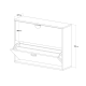 Skoskap Vang 40-100x76 cm - vegghengt - Velg bredde og farge selv!