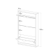 Skoskap Vang 40-100x130 cm - vegghengt - Velg bredde og farge selv!