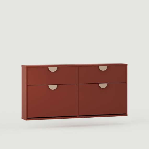 Skoskap Vang 80-130x58 cm - vegghengt - Velg bredde og farge selv!