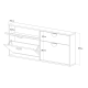 Skoskap Vang 80-130x58 cm - vegghengt - Velg bredde og farge selv!