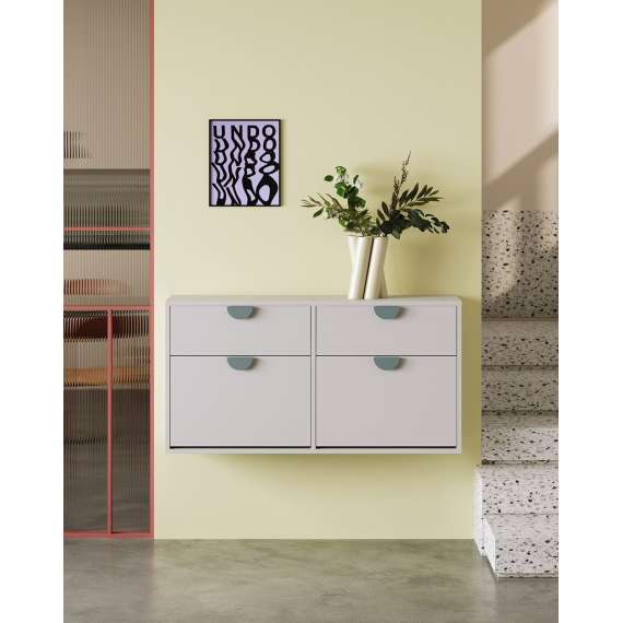Skoskap Vang 80-130x58 cm - vegghengt - Velg bredde og farge selv!