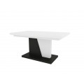 Sofabord Noir 120-160 - hvit matt - svart matt