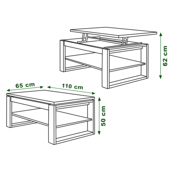 Sofabord Alvin Sonoma
