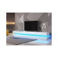 Tv-benk Double Hvit 280 cm LED