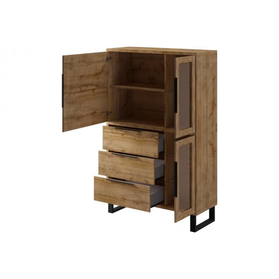 Vitrineskap Dalle 120x190 cm Natur Look