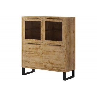 Vitrineskap Dalle 120x140 cm Natur Look