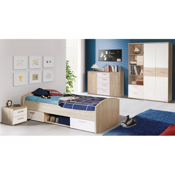 Seng Wendy 93 cm med oppbevaringsskuffer