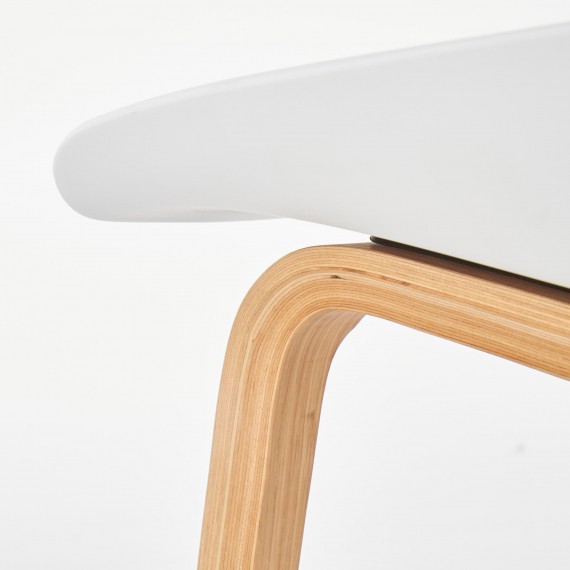 Penny Barstol Hvit-Grå