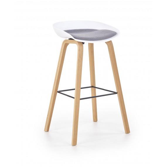 Penny Barstol Hvit-Grå