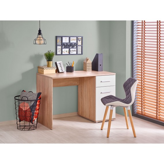 Buna Skrivebord 120 cm Eik Sonoma - Hvit