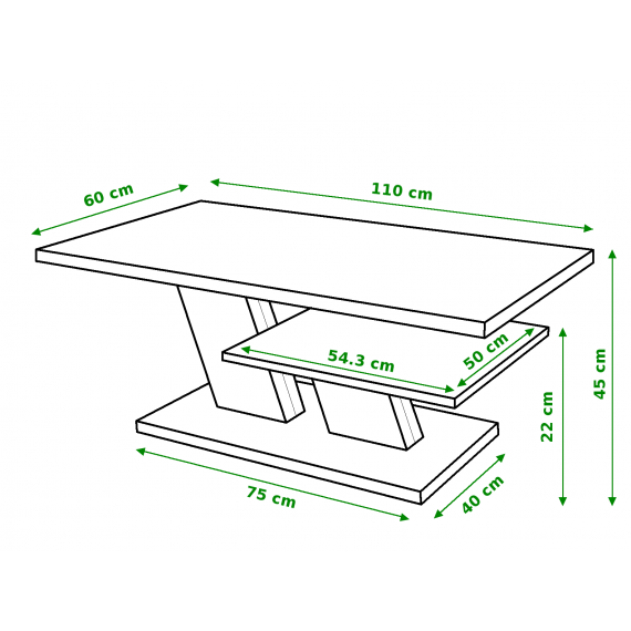 Allen Stuebord 110 cm - Lys Eik