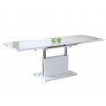 Sofabord Aston 120-200x70 cm - Hvit Høyglans - hev/senk