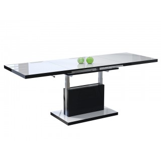 Alvan sofabord 120 cm - Hvit Svart Høyglans