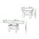 Sofabord Coreo 75 cm - Oppbevaring - Hvit Matt