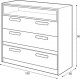 Kommode Piko 100 cm - Grafitt - Grå - Hvit