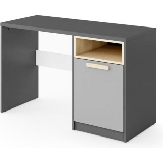 Skrivebord Piko 120  cm - Grafitt - Grå - Hvit