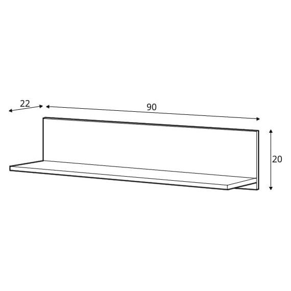 Skrivebord Piko 90  cm - Grafitt - Grå