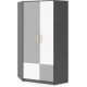 Hjørne garderobeskap Piko 95 cm - Grafitt - Grå