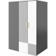 Hjørne garderobeskap Piko 130 cm - Grafitt - Grå