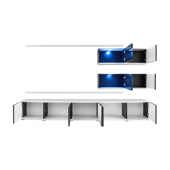 TV seksjon Conex - Moderne veggseksjon med belysning