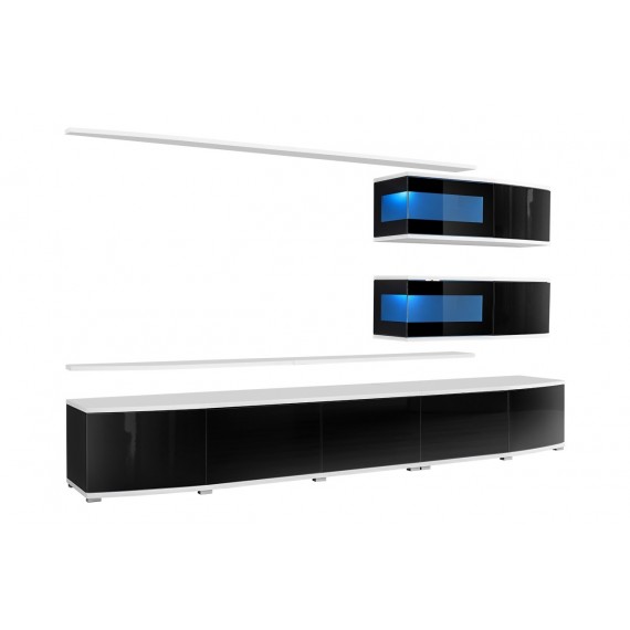 TV seksjon Conex - Moderne veggseksjon med belysning