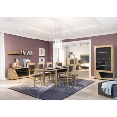 TV benk 182 cm heltre | Salongmøbler høy kvalitet TV benk 182 cm lys eik og svart | Vakre salongmøbler | Møbel