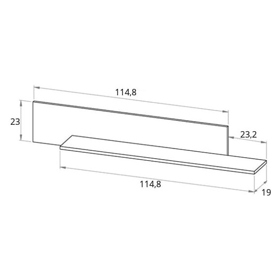 Vegghylle Blanco 138 cm - Hvit Trelook