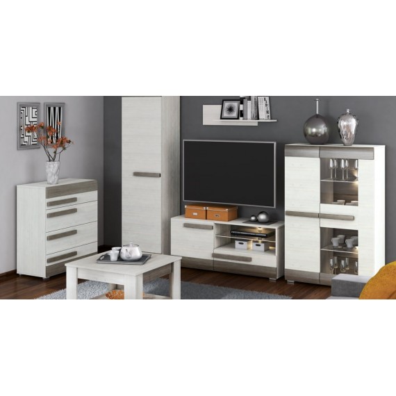 Skap Blanco 55 x 202 cm - Hvit Trelook