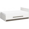 Seng Blanco 120 cm - Hvit Trelook - med oppbevaringsskuff