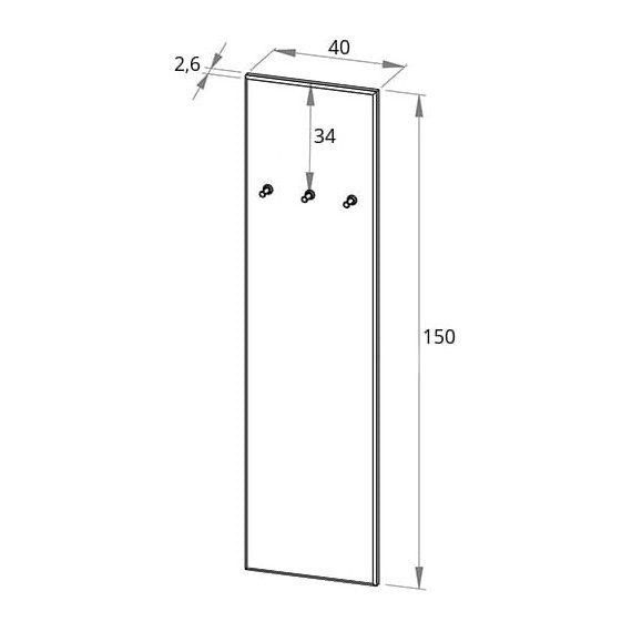 Entrepanel Blanco 40 x 150 cm - Grafitt
