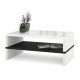 Sofabord Abilia 100x43 cm - Hvit Høyglans - Svart