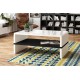 Sofabord Abilia 100x43 cm - Hvit Høyglans - Svart