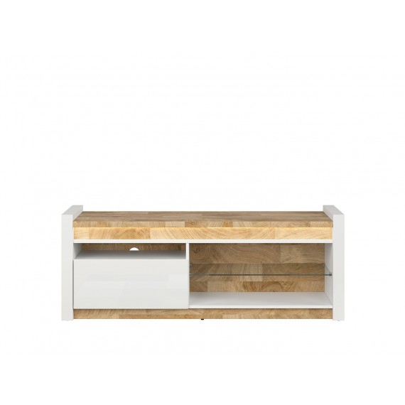 TV-benk Modea 147 cm - Hvit Høyglans - Trelook