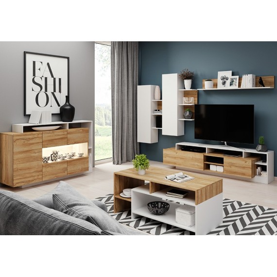 Sofabord Arina 120x53 cm  - Trelook - Hvit Matt