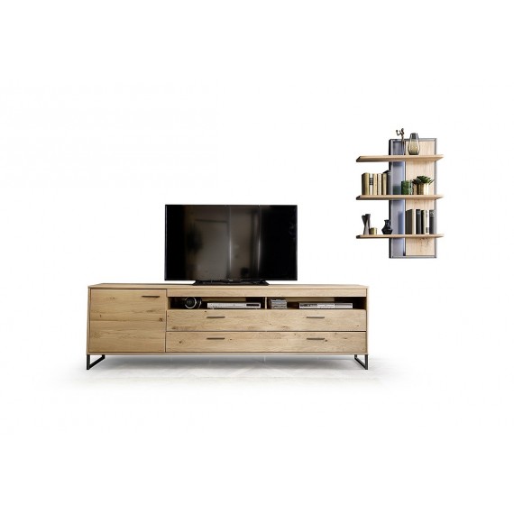 TV-benk Gotland 224 cm - Eikefiner - Høy - Heltre