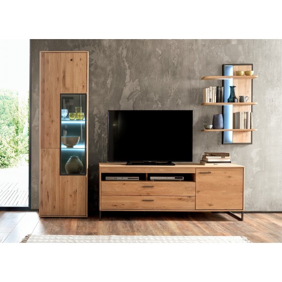 Vitrineskap Gotland 64x207 cm - Eikefiner - Heltre